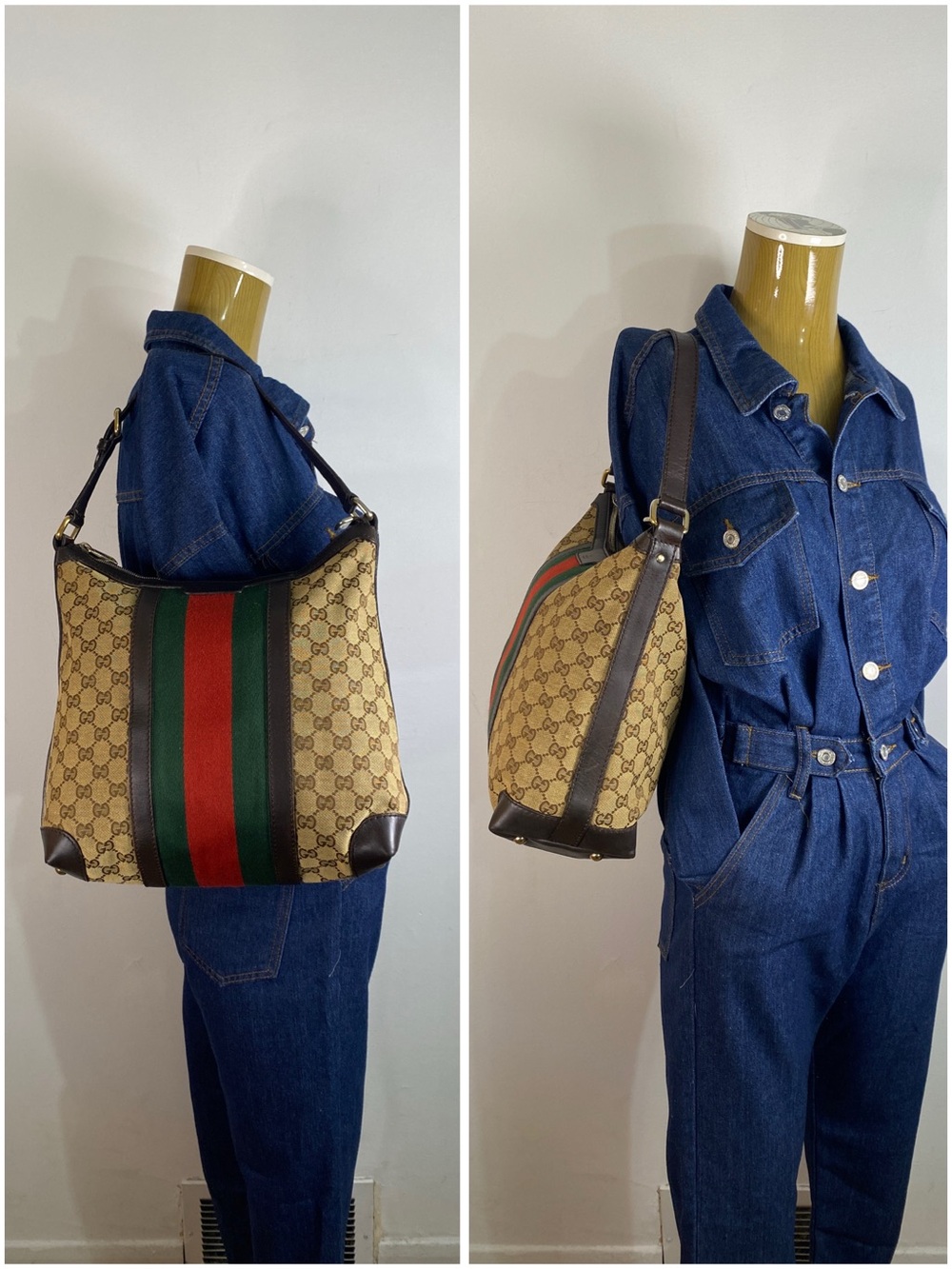 ✨️GUCCI GG Canvas Web Hobo Bag